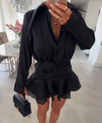 Odette | Classic Black Mini Dress
