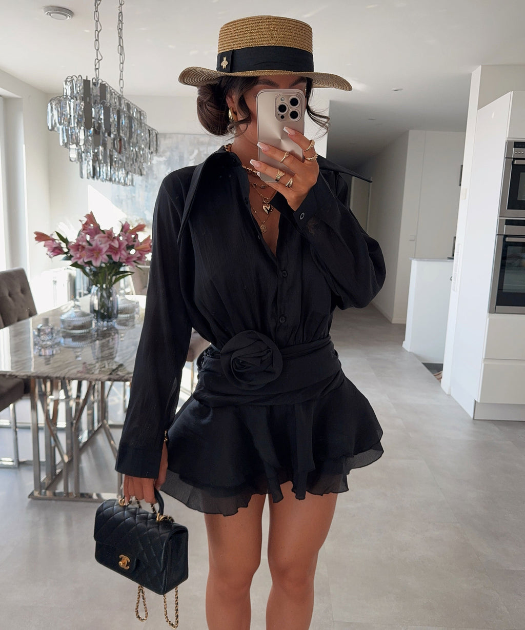 Odette | Classic Black Mini Dress