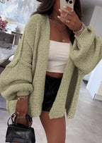 Womens Oversized Cardigan Sweaters Fall Long Lantern Sleeve Knit