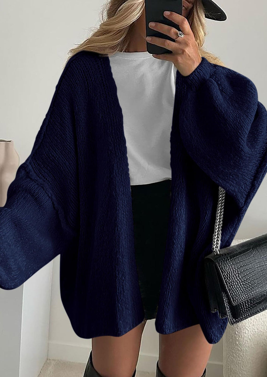 Womens Oversized Cardigan Sweaters Fall Long Lantern Sleeve Knit