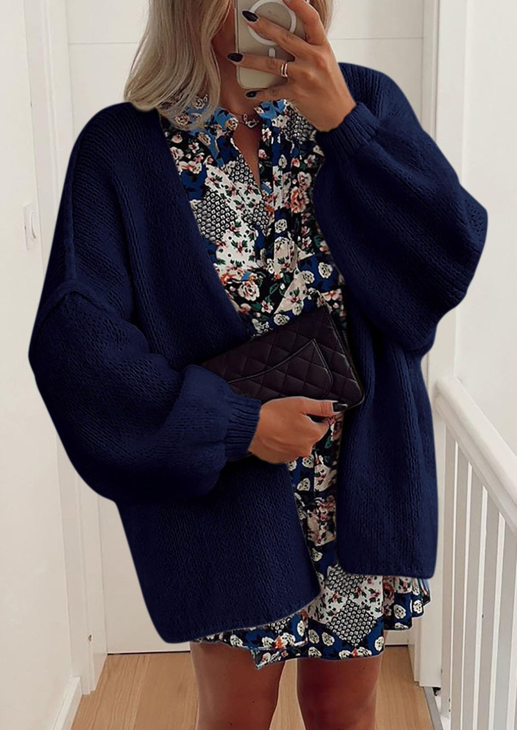 Womens Oversized Cardigan Sweaters Fall Long Lantern Sleeve Knit