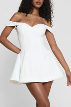 Carmela | Off-Shoulder Babydoll Mini Dress