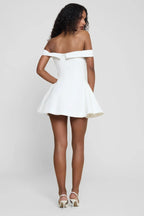 Carmela | Off-Shoulder Babydoll Mini Dress