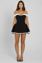 Carmela | Off-Shoulder Babydoll Mini Dress