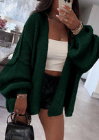 Womens Oversized Cardigan Sweaters Fall Long Lantern Sleeve Knit