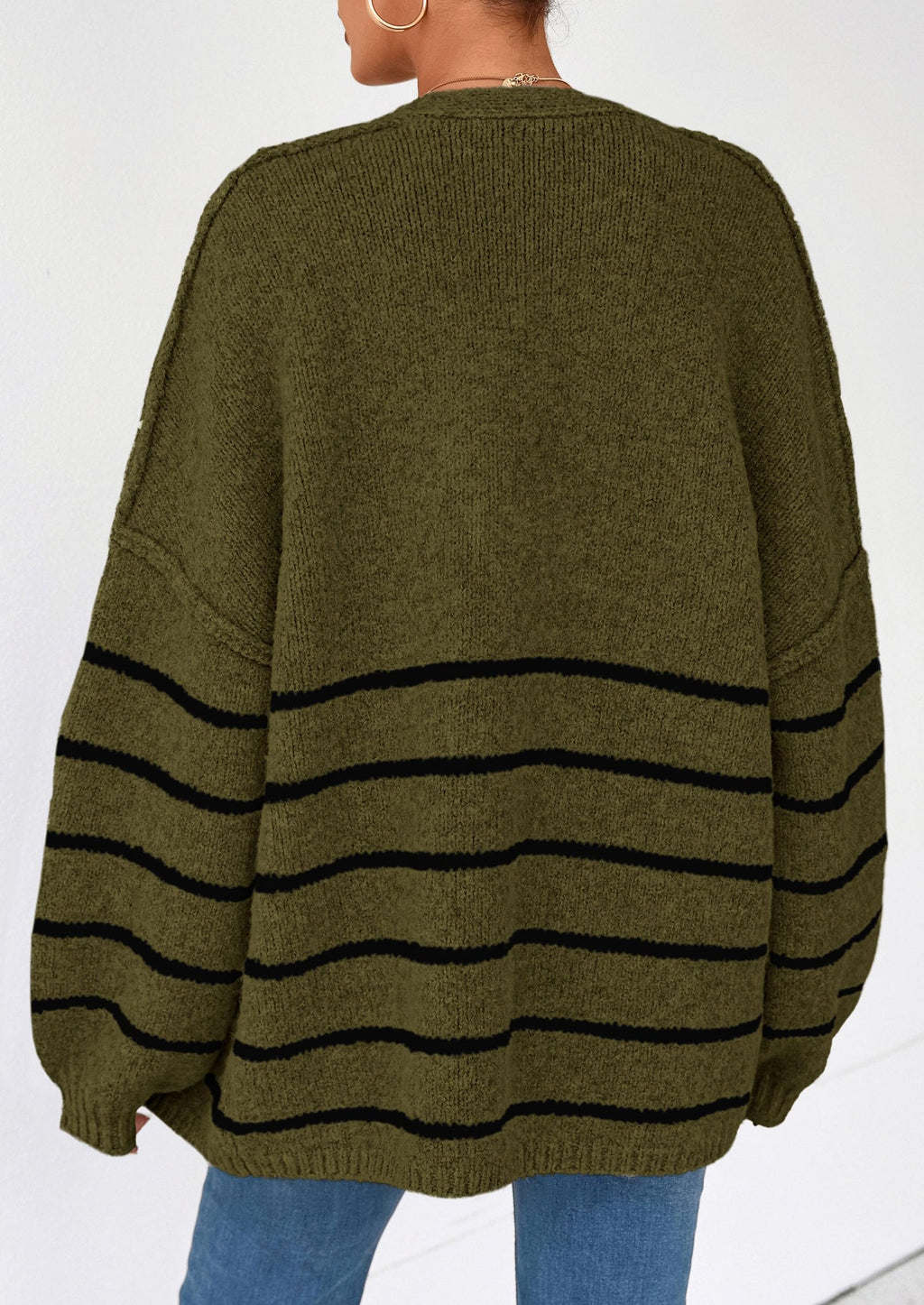 Womens Oversized Cardigan Sweaters Fall Long Lantern Sleeve Knit