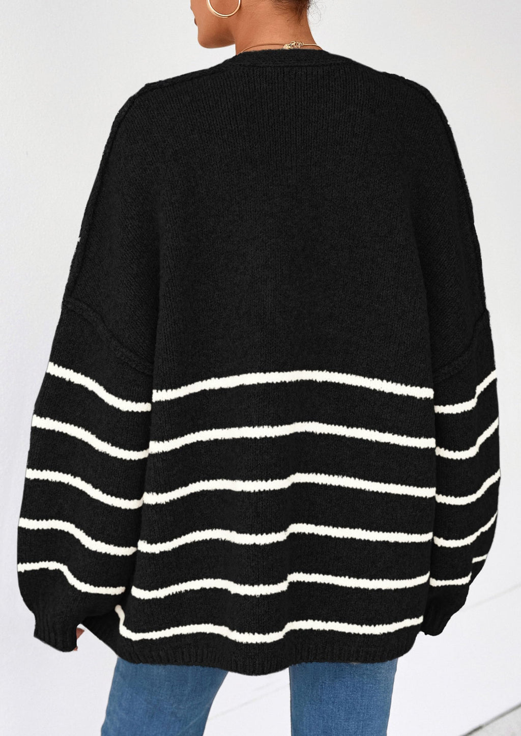 Womens Oversized Cardigan Sweaters Fall Long Lantern Sleeve Knit