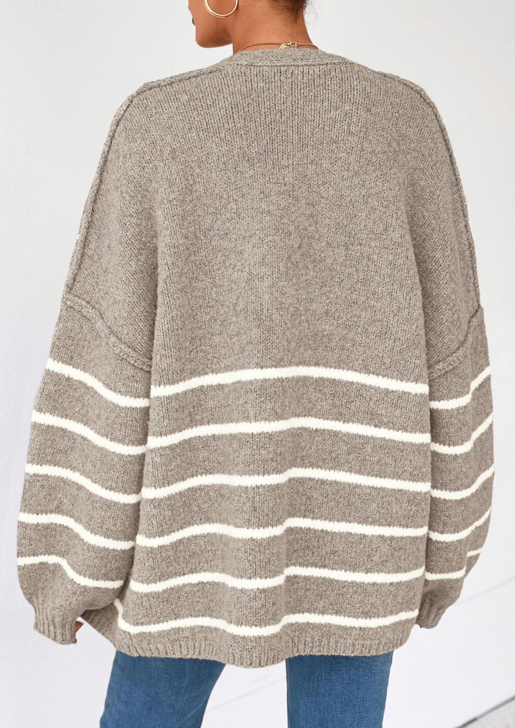 Womens Oversized Cardigan Sweaters Fall Long Lantern Sleeve Knit