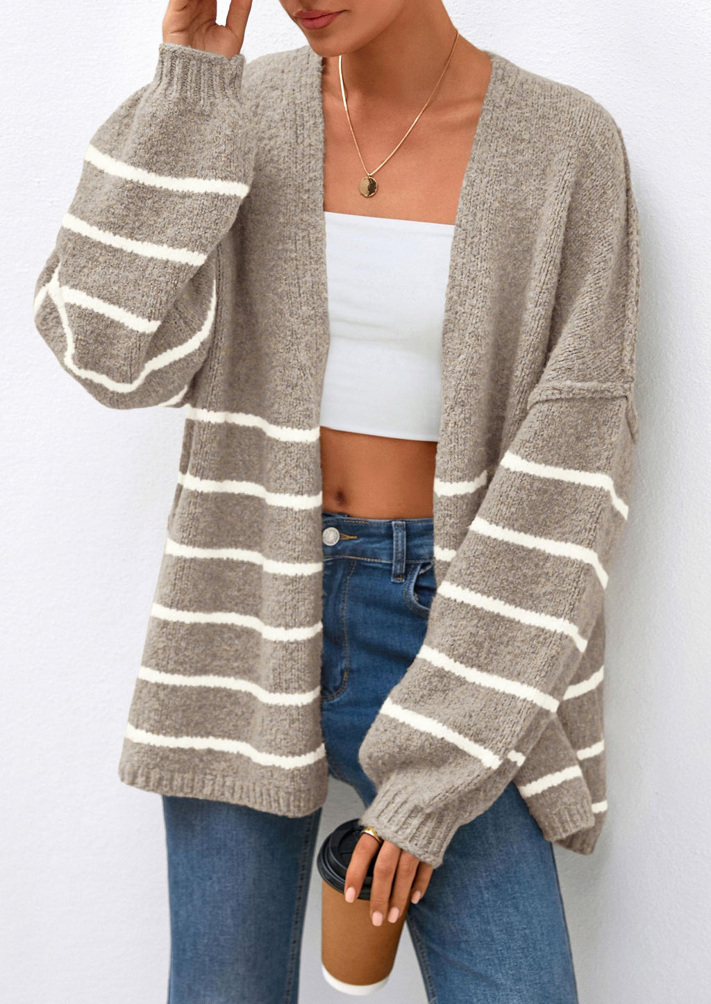 Womens Oversized Cardigan Sweaters Fall Long Lantern Sleeve Knit