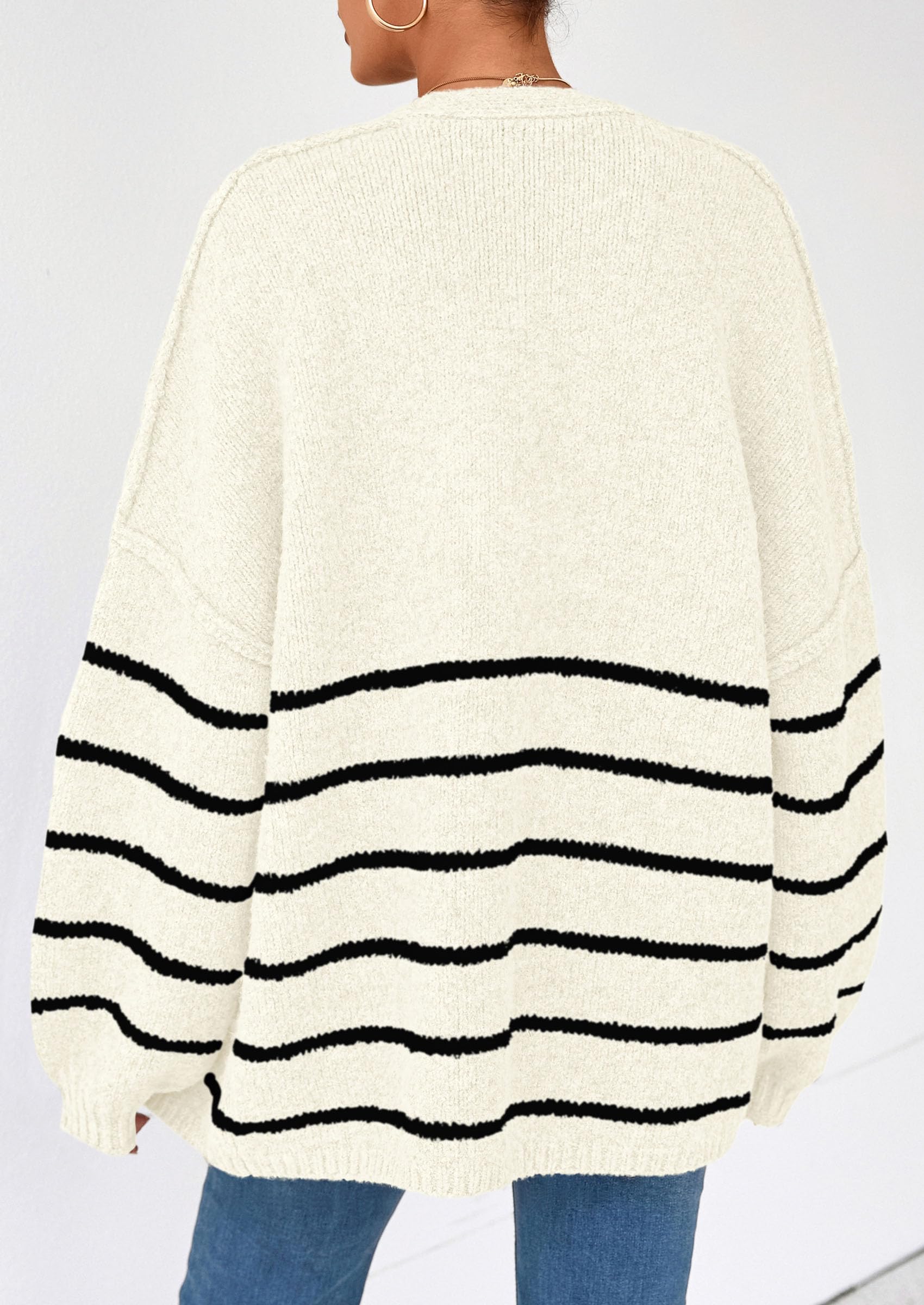 Womens Oversized Cardigan Sweaters Fall Long Lantern Sleeve Knit