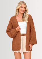 Womens Oversized Cardigan Sweaters Fall Long Lantern Sleeve Knit
