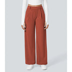 DayStretch pantalones de cintura alta para la oficina de pernera recta con bolsillos