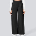 DayStretch pantalones de cintura alta para la oficina de pernera recta con bolsillos