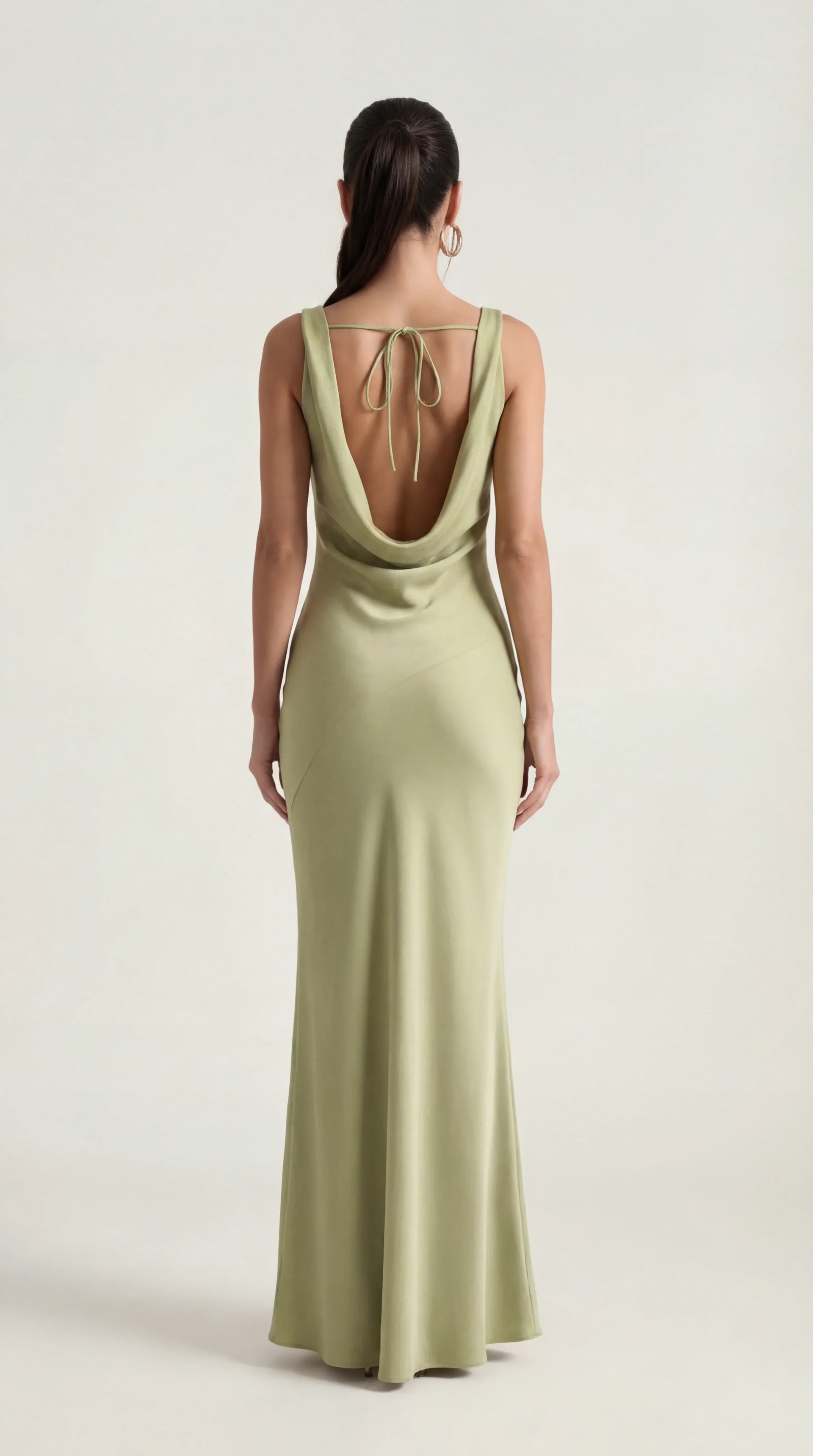 Nora | Elegant Backless Sophisticated Satin Halter Maxi Dress
