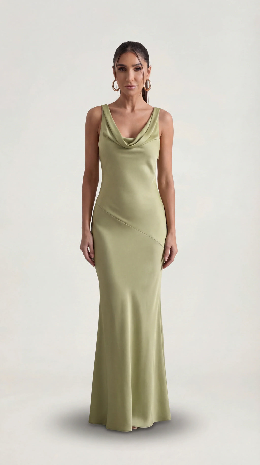 Nora | Elegant Backless Sophisticated Satin Halter Maxi Dress