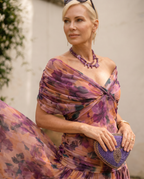 Vestido maxi elegante para fiesta con escote en corazón