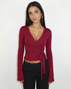 ARIA | Lace Wrap Top 