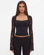 Lace Affair Long Sleeve Top