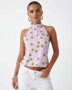 Polka Muse Halter Top