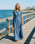Melisa Vestido Azul Mediterraneo - look Eclora