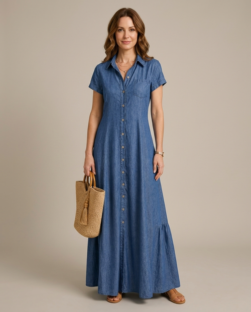 Melisa Vestido Azul Mediterraneo - Eclora