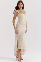 Elsie | Sculpting Sleeveless Lace Maxi Dress