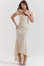 Elsie | Sculpting Sleeveless Lace Maxi Dress