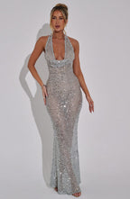 Noé Sequin with Halterneck | Maxi Dress