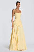 Adeline Maxi Dress | Elegant Satin Wedding Guest Dress