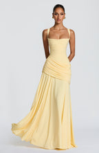 Adeline Maxi Dress | Elegant Satin Wedding Guest Dress